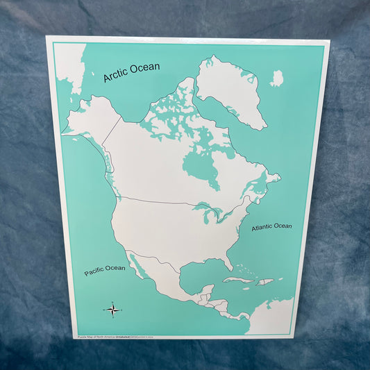 Unlabeled North America control map