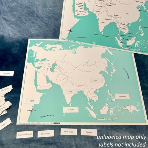 Unlabeled Asia control map – KIDS Montessori Experience