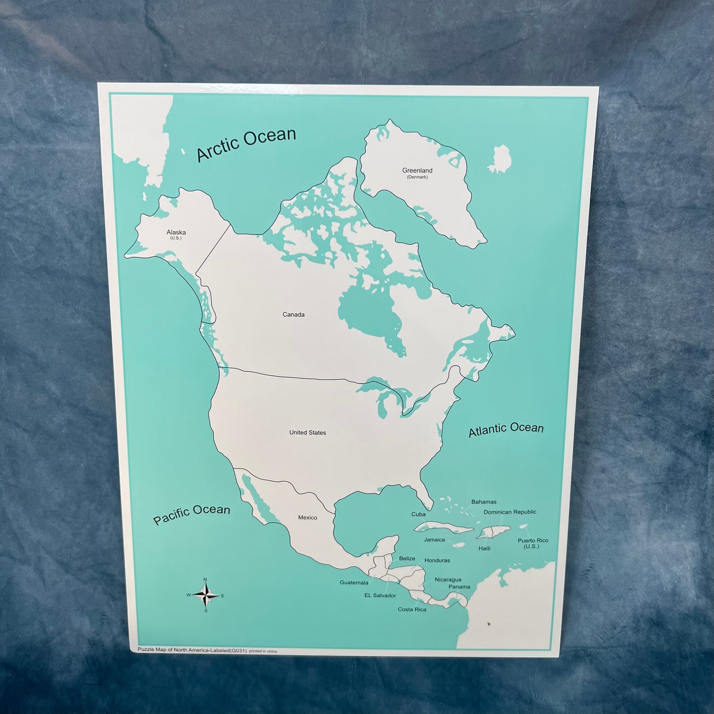 Labeled North America control map